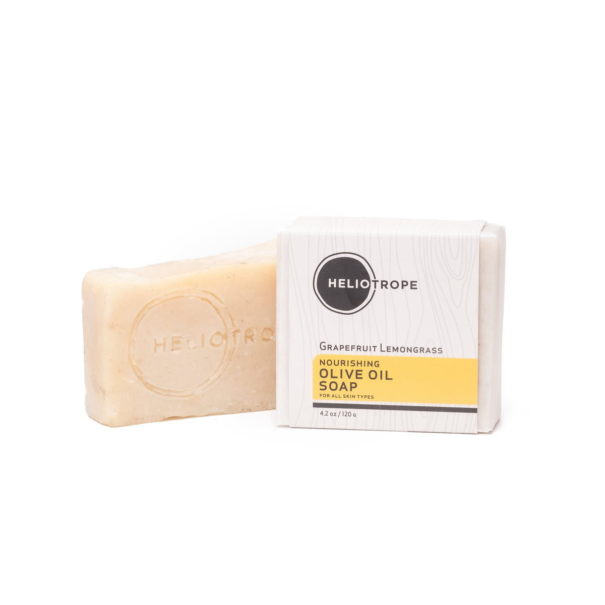 Heliotrope Nourishing Olive Oil Soap Bar - grapefruit lemongrass