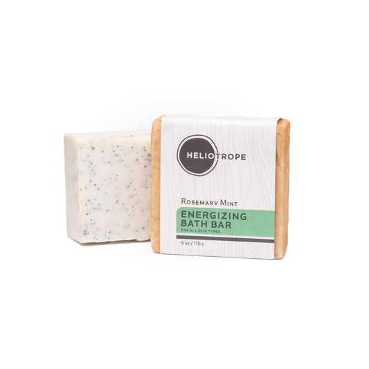 Heliotrope Energizing Bath Bar - rosemary mint
