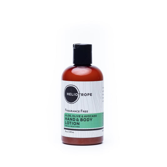 Heliotrope Hand and Body Lotion - aloe, olive oil & avocado